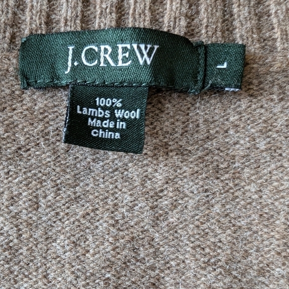 J. Crew wool sweater vest brown sz L - Picture 3 of 4